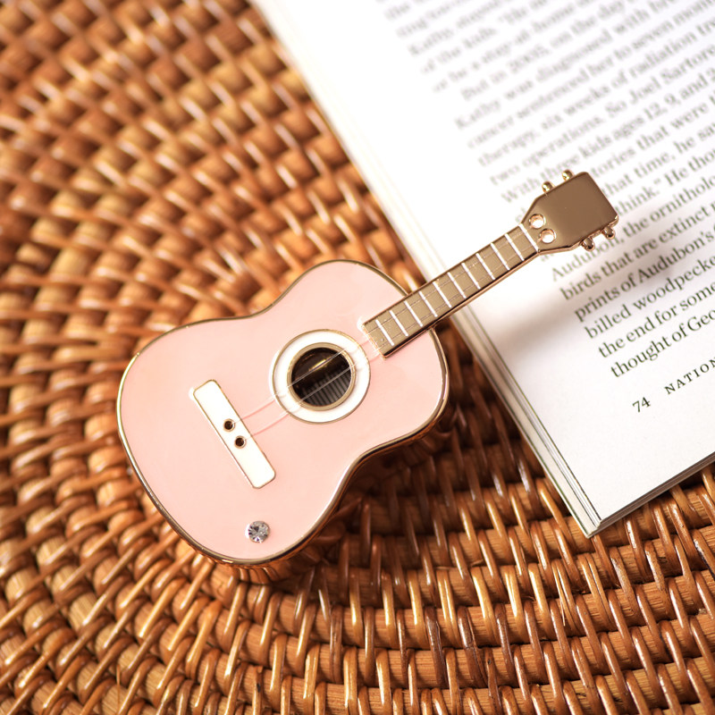 Eight Doors Bug Society MINI Guitar Alloy Music Box Music Box Creative Boys and Girls Christmas Gift Pink Blue