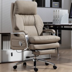 Genuine Leather Boss Chair Office Seat Computer Chair Home Chair Office Chair Comfortable Sedentary Sofa Business Chair