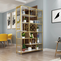 Simple multi-function shelf Living room wine cabinet Household Wrought iron bar floor-to-ceiling combination multi-layer storage cabinet storage cabinet