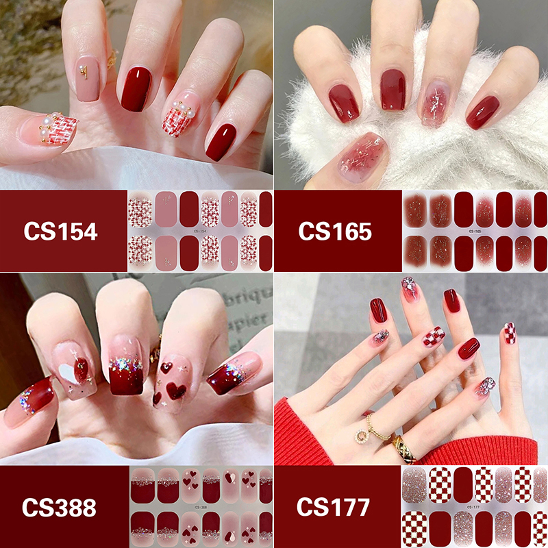 High-End Gel Stickers, Fresh and Cute Cartoon Style, Student-Friendly, Soft Nail Stickers, Waterproof, Long-Lasting, Removable Nail Art