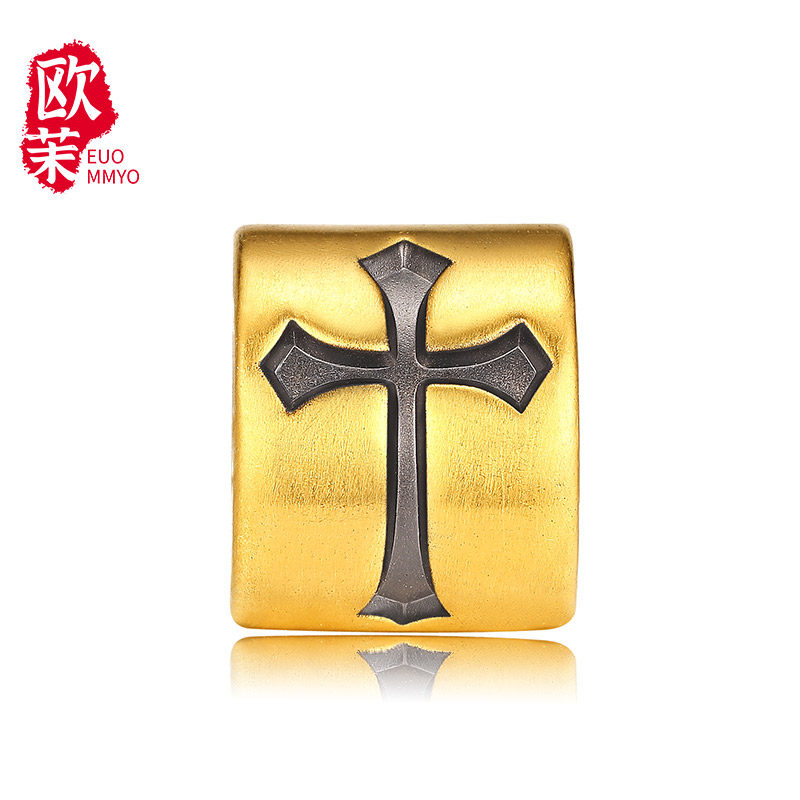 Gold Tattoo Transfer Beads Cool Tide Cyanide-free Electric Black Gold Crocodile Cross Road Communication Bracelet Beads