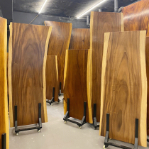 Walnut large board tea table rainwood solid wood logs South American conference office desk North American black tea table ash wood