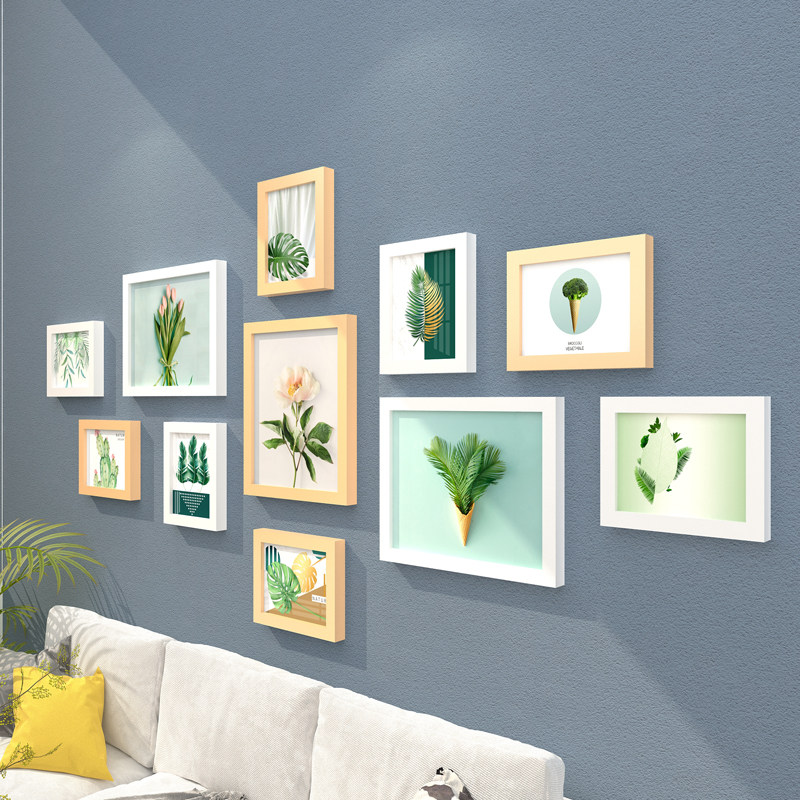 Nordic living room sofa background modern decorative painting bedroom mural small fresh combination hanging painting porch dining room wall painting