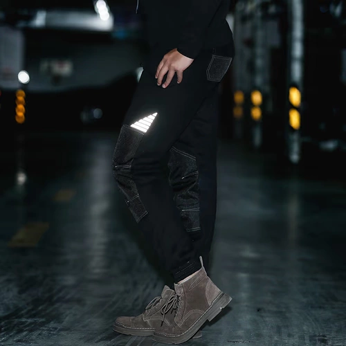 Утепленные удерживающие тепло светоотражающие штаны, эластичные бархатные рабочие наколенники, облегающий крой