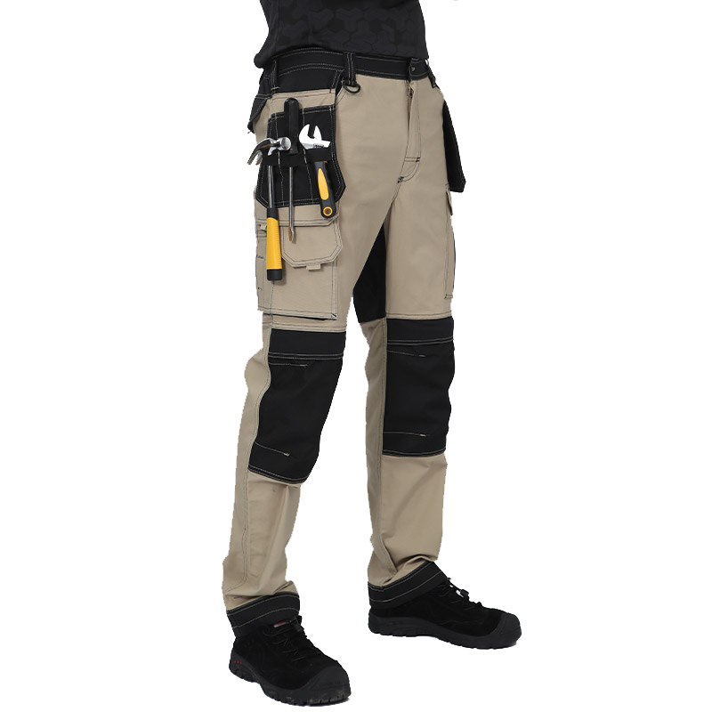 Multi-Pocket Work Pants, Durable Workwear, Utility Pants, Auto Repair, Auto Parts Factory, Multifunctional Work Pants, Oxford Knee Pads, Men's Long Pants