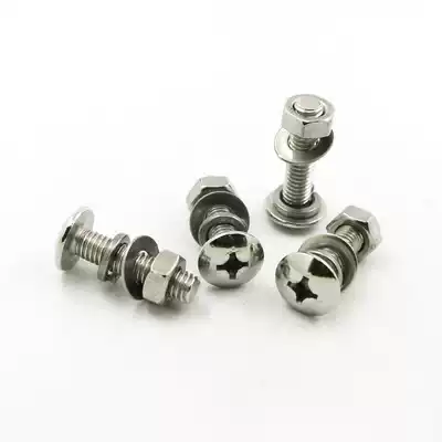 (M3M4M5M6)304 stainless steel screw large flat head three combination screw Phillips flat head combination screw