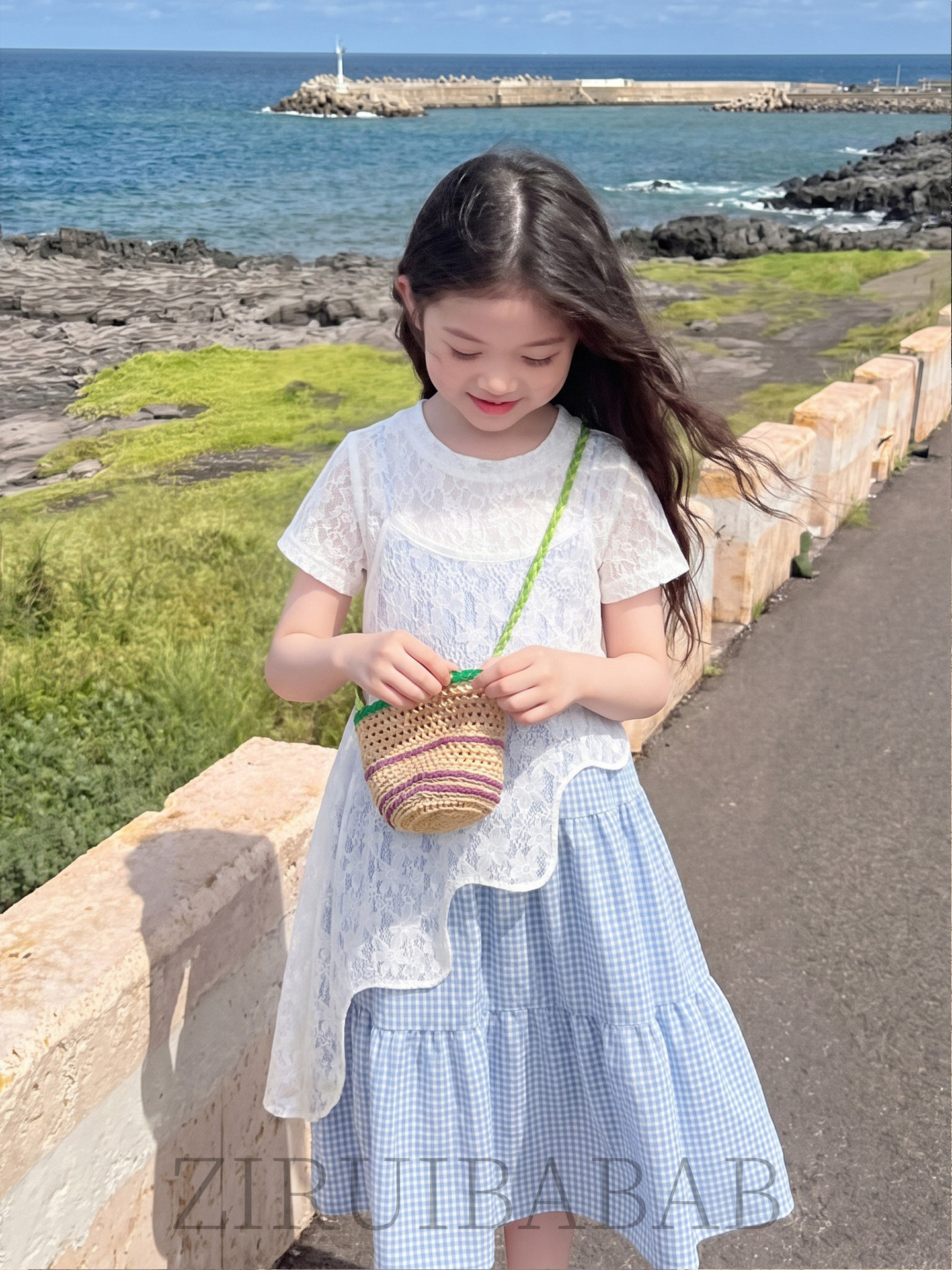 适合女童夏天穿的套装2026新款女孩大童度假风裙子儿童吊带连衣裙 — 10