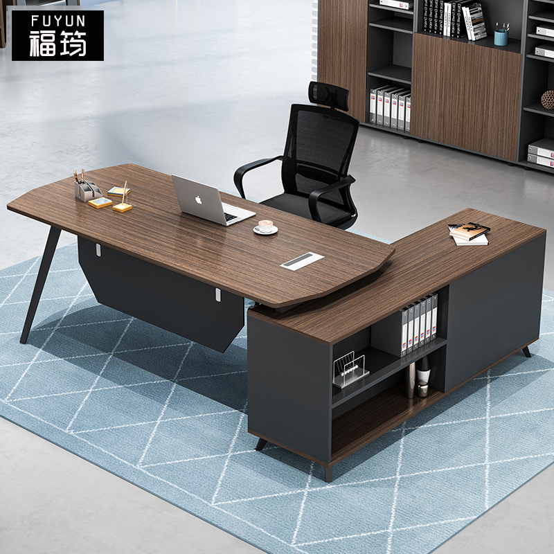 Office Owner Desk Chair Composition New Chinese Manager Table Minima Modern Walnuts Single Supervisor Table Position
