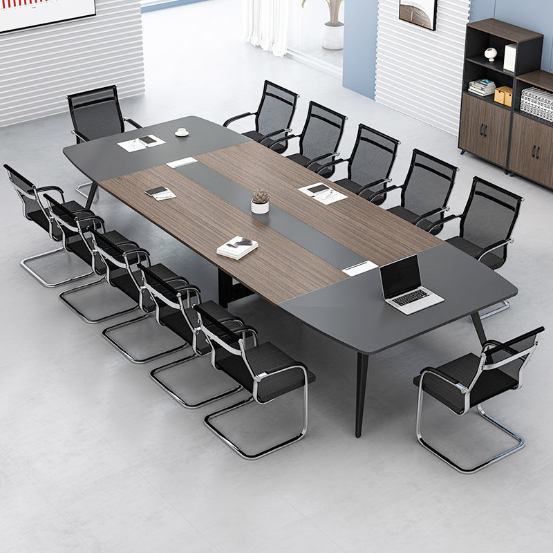 Desk Conference Table Long Table Strip Table Simple Modern Conference Room WorkBench Small Negotiation Desk and Chair Combination