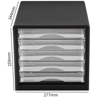 [Прозрачная модель ящика] 5-слойный черный-9775-A