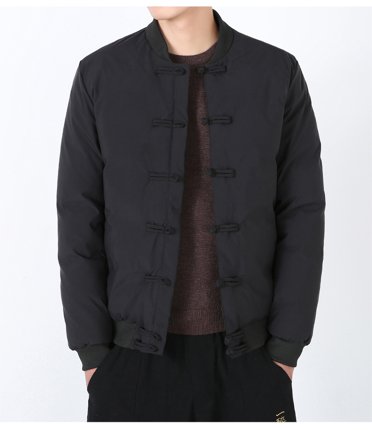 Winter Tang phù hợp với nam giới đệm bông thanh niên Trung Quốc phong cách retro Trung Quốc khóa cotton áo khoác bóng chày áo khoác cỡ lớn áo bomber nam hàng hiệu