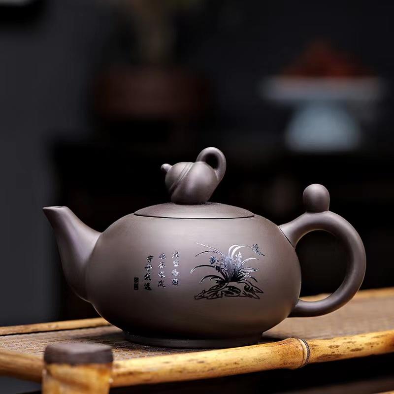紫砂壺 三足乳鼎紫砂壺230ml - 良時美器GoodTimeCeramics鶯歌茶具推薦