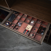 Suberry Wardrobe Push-and-pull Pants Rack First Accessories Box Containing box Multi-functional Baobelbox Plaid Leather Pull Basket Shoe Rack