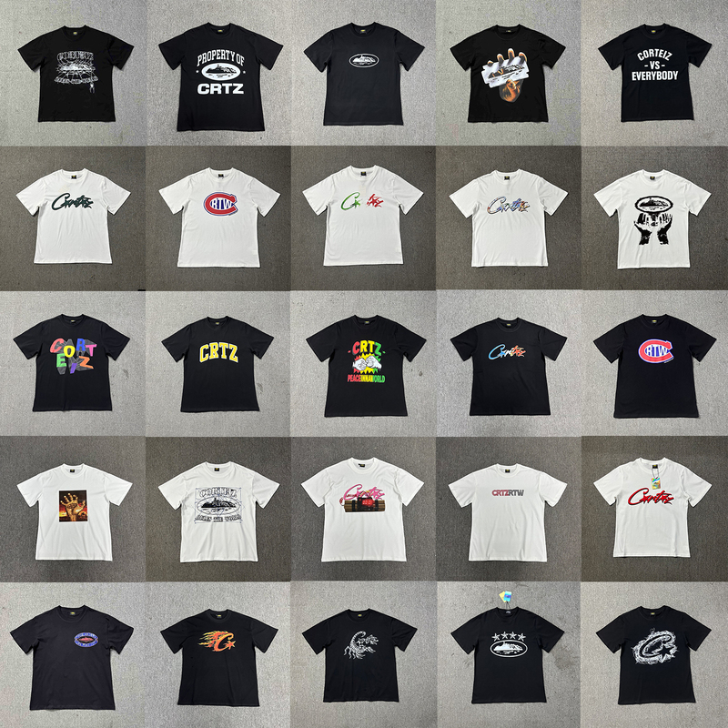 Corteiz Short-Sleeve T-Shirt, Summer Niche Design, Simple Printed American-Style Top, 2026 New Versatile Model for Both Men and Women