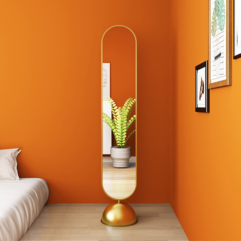 Simple modern mirror light luxury living room home full body mirror in red bedroom teenage girl landing in Nordic clothing mirror