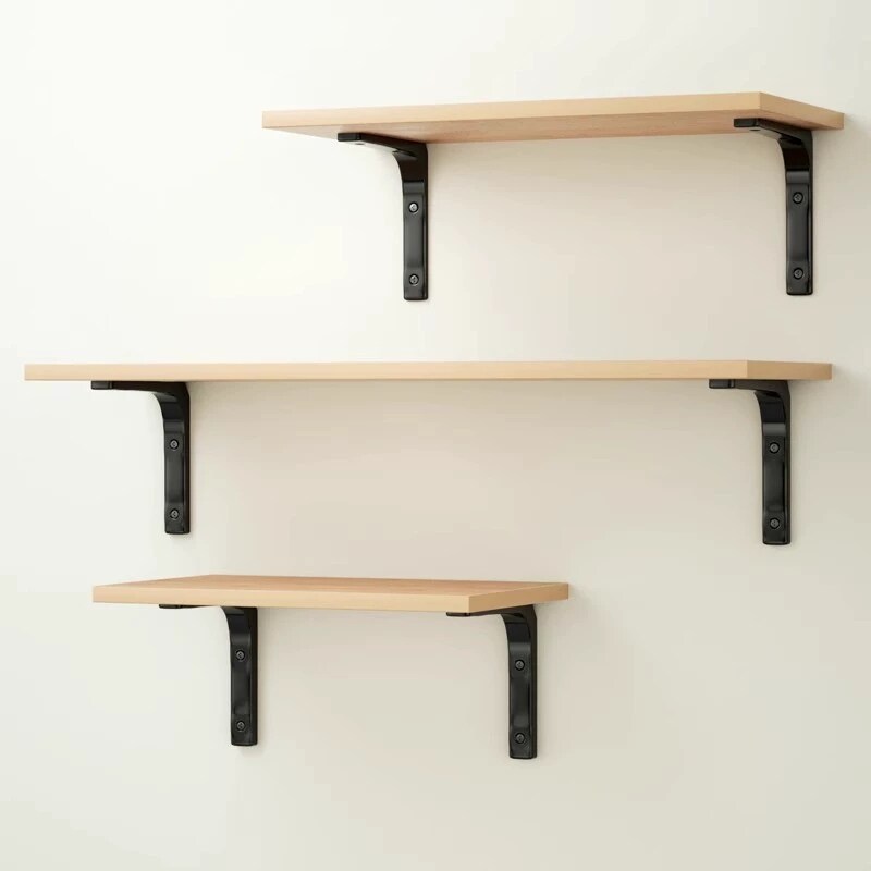 Wall shelf face lined separator laminate Wood Wall-mounted Bookshelf Perforated Triangle Bracket Wall Shelf-Taobao