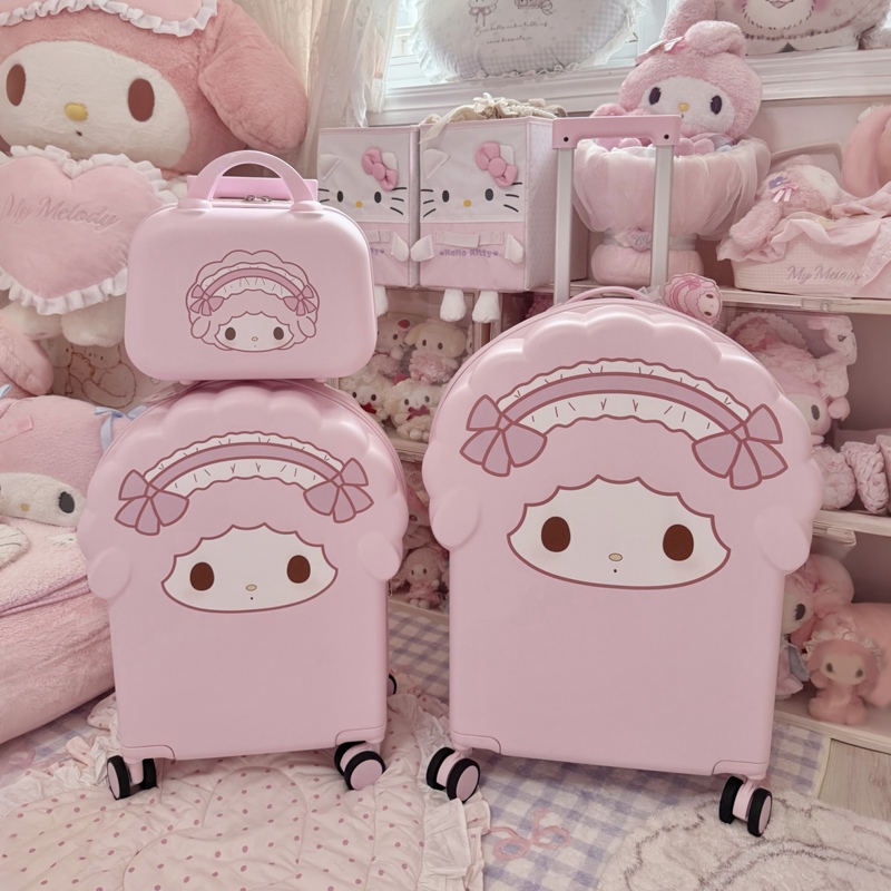 Little Sheep Luggage 2026 New Model Pink Cute Trolley Case High-Value Cartoon Design for Girls 20inch Travel Carry-On Suitcase