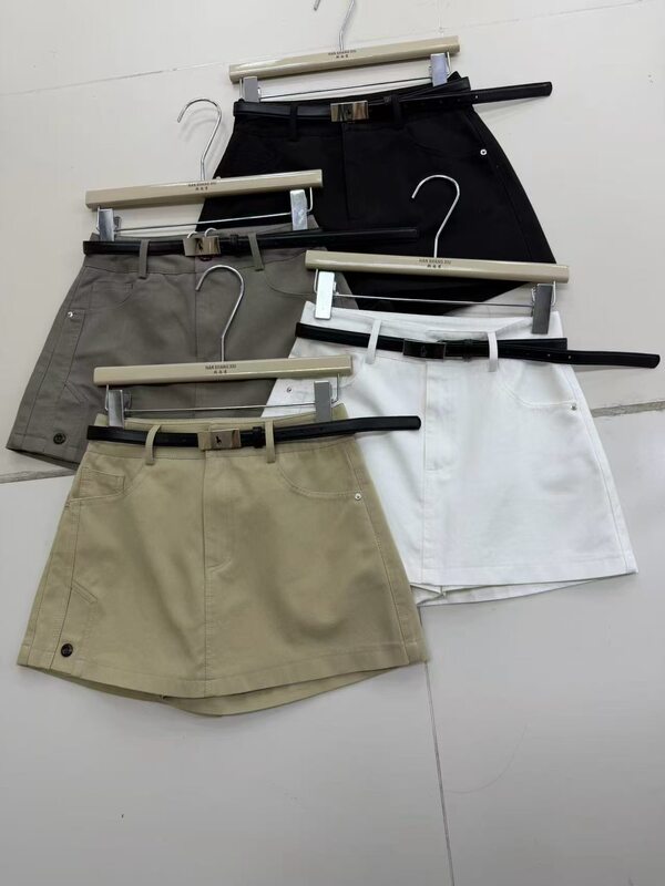 Han Shangxiu 2026 Summer New Fashion Versatile Casual Hem Rivet Splicing A-Line Short Skirt 88083 Han Shangxiu 2026 Summer New Fashion Versatile Casual Hem Rivet Splicing A-Line Short Skirt 88083