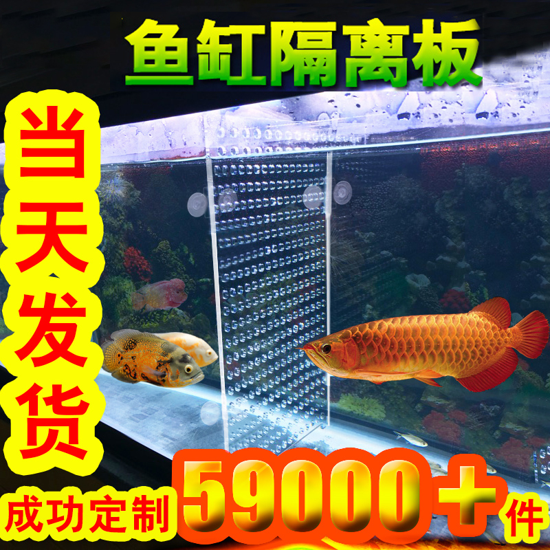 Fish tank isolation plate splicing suction cup clamp light and thin mesh acrylic transparent plastic small fry isolated net