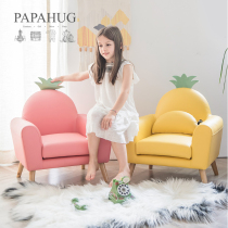 PAPAHUG|Childrens cartoon leather leisure chair Baby single male and female children lazy pineapple sofa reading corner