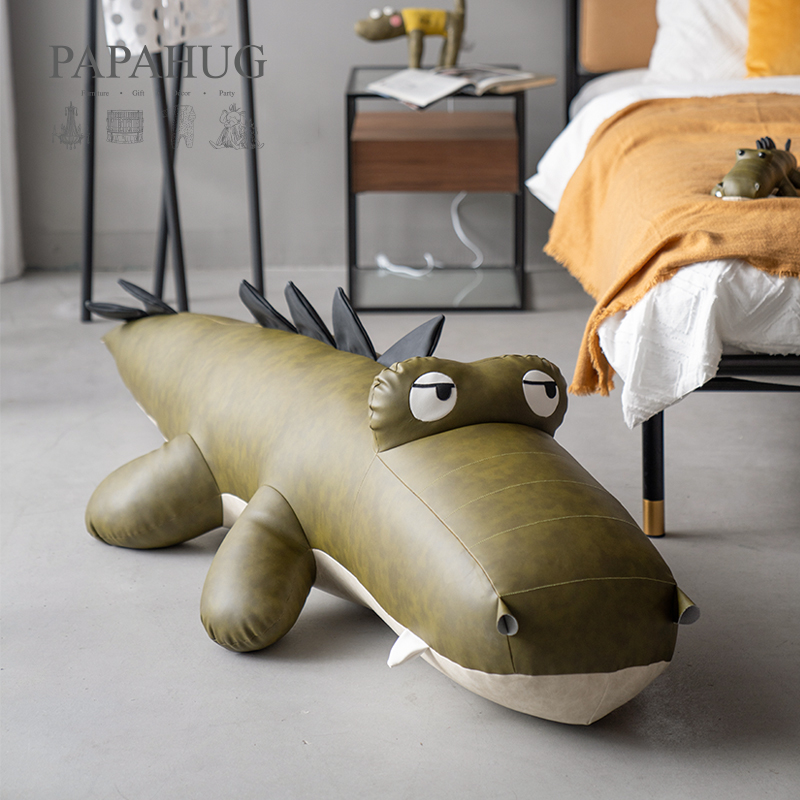 PAPAHUG | cartoon animal big crocodile stool sofa creative pillow baby birthday gift home decoration