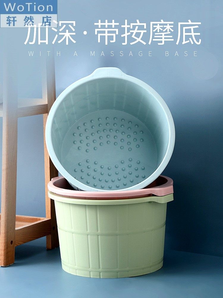 Bubbles to the knees Bubble Feet Barrel Home Plastic Tea Flowers Massage Washing Feet Theorist Over Calf Wellness Bucket Foot Bath Bucket