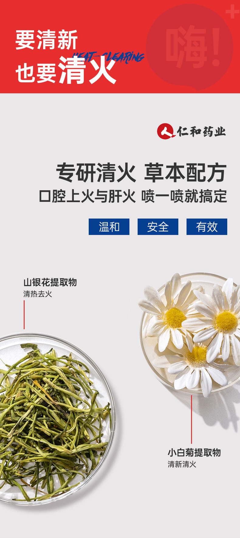 仁和 草本口腔清新喷雾 清火护龈除口臭 图3