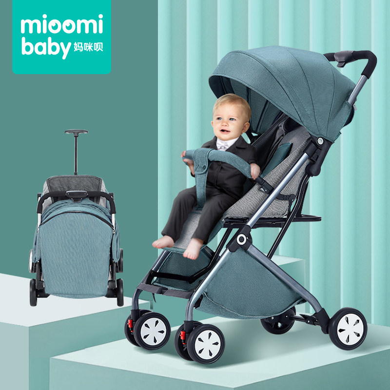 Baby stroller light one-button folding can sit and lie simple portable baby high-view stroller children's walking artifact