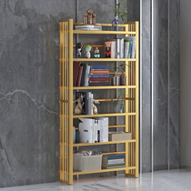Light luxury iron bookshelf custom shelf cabinet simple living room floor simple childrens office multi-storey storage rack