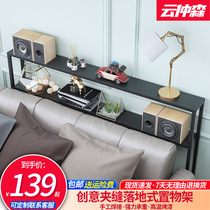 Wrought living room sofa back bedside shelf corner decoration against wall narrow floor storage partition bed end seam cabinet