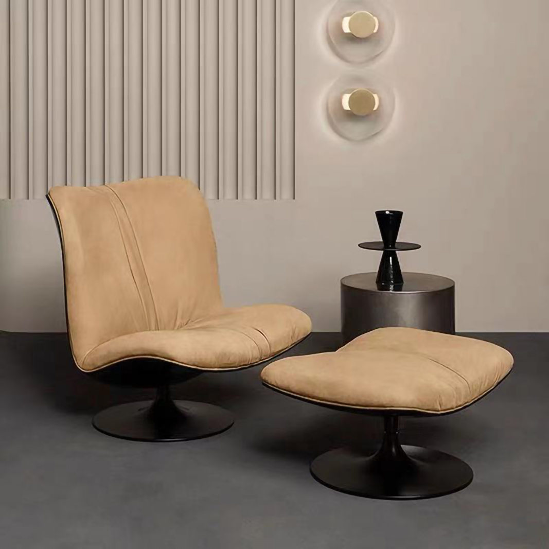 SendKaya Baxter Duckmouth Rotating Chair Italian Light Luxury Light Red in Single Chair