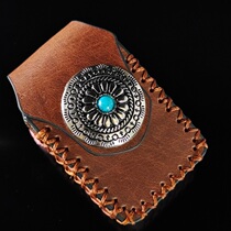 Dong Shang lighter leather case handmade customized genuine leather suitable for ZIPPO leather case Indian retro high-grade financial cloth buckle