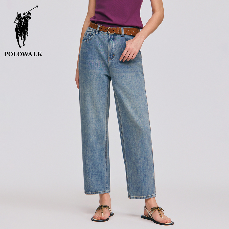 Polowalk Distressed Washed Tapered Jeans for Women 2026 Spring and Summer New High-Waisted Slimming Korean Style Casual Pants Polowalk Distressed Washed Tapered Jeans for Women 2026 Spring and Summer New High-Waisted Slimming Korean Style Casual Pants