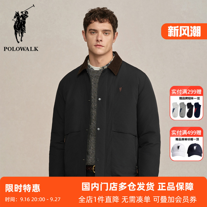 Polowalk Retro Casual Lapel down Jacket Men's 2025 Autumn and Winter Top 90 Duck down Warm Jacket Polowalk Retro Casual Lapel down Jacket Men's 2025 Autumn and Winter Top 90 Duck down Warm Jacket
