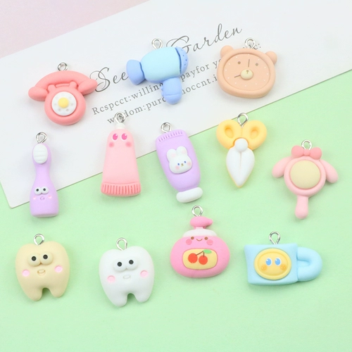 Реалистичный вентилятор, зубная щетка, зубная паста, подвеска, аксессуар с аксессуарами ручной работы, «сделай сам»