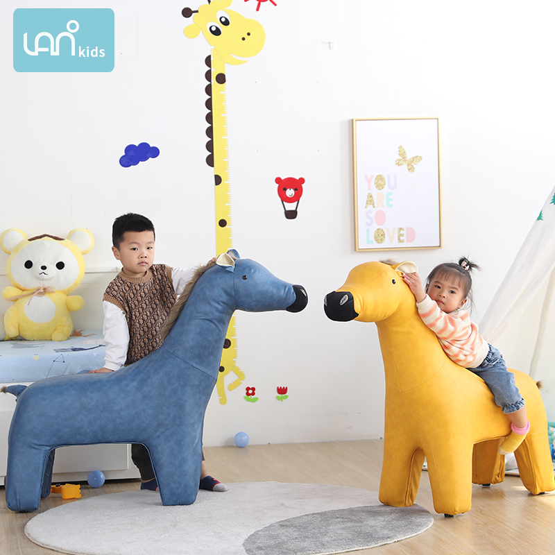 Children's creative pony sofa stool home changing shoe stool kindergarten children cute cartoon animal stool gift