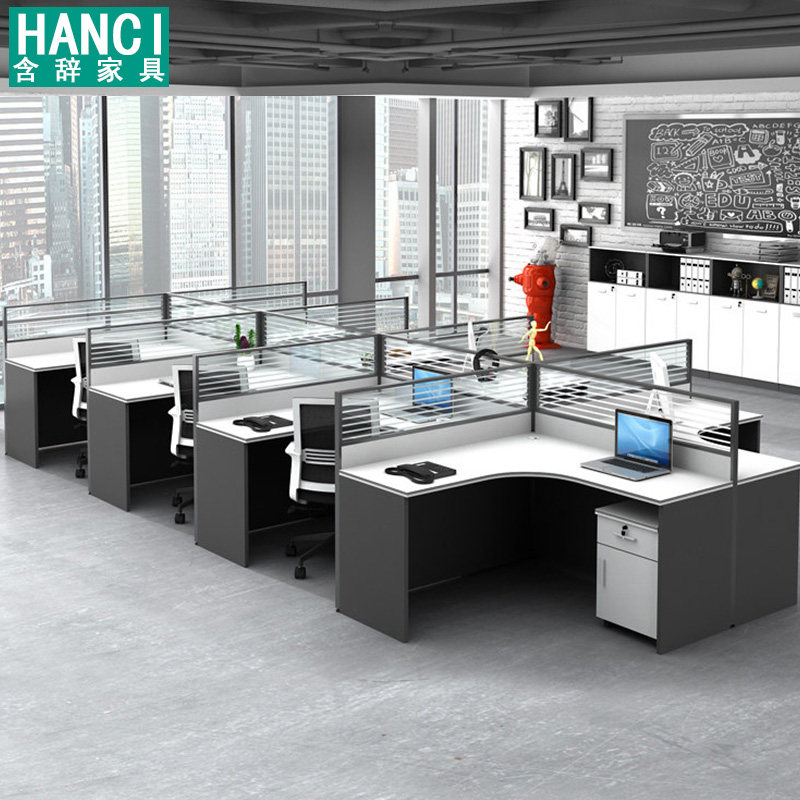 Staff desk office double desk company face-to-face multi-person office furniture with screen baffle