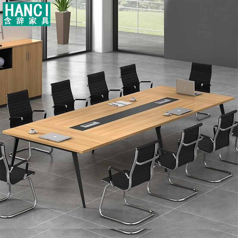 Conference table long table staff training table reception room negotiation table rectangular long table wrought iron desk meeting table