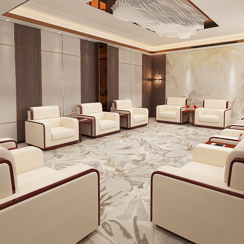 Office room Reception sofa high-end modern business custom-made VIP room guest area Single-place tea table combination