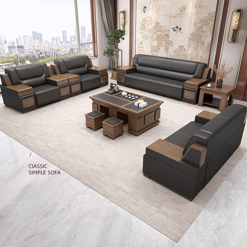Office sofas tea table Suite Combo Business Hotel Lobby guests in talks Relax Area Chinese Modern Wind Sofas