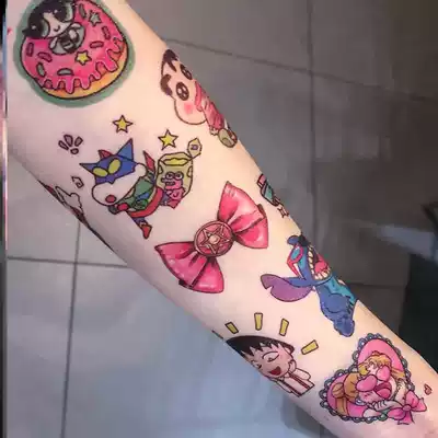 Waterproof sticker tattoo semi-permanent one-year long-lasting simulation ins wind children's net celebrity personality neck 3 years men and women flowers