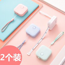 Del Tape measure small ruler portable three-way soft ruler mini inch tape key chain cute multi-function