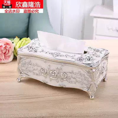 Extraction toilet paper tissue box beauty salon special creative European desktop living room surface paper box storage box napkin simple