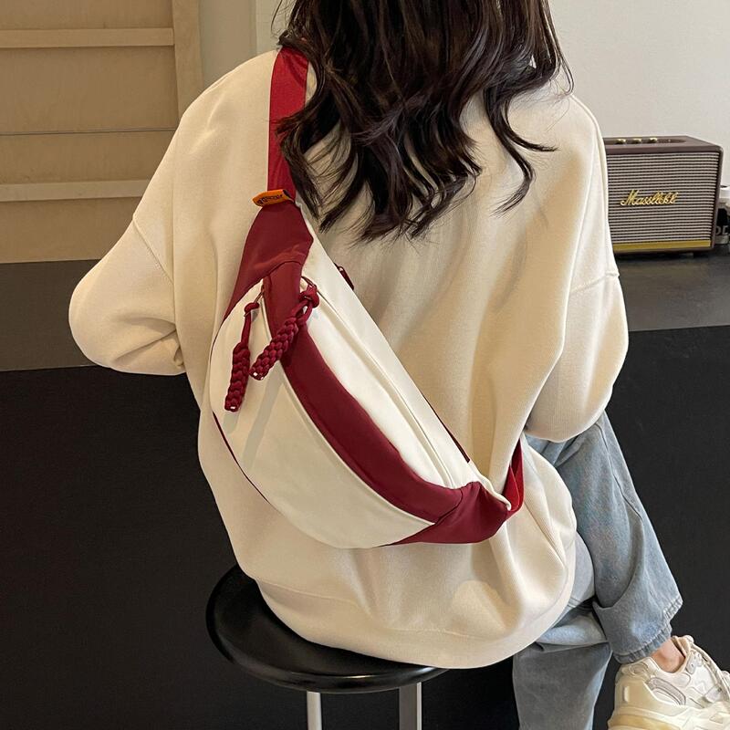 Japanese Imported Chest Crossbody Bag for Women, Lightweight Chest Bag, New Student Dumpling Bag, Sports Cycling Shoulder Bag, Waist Bag