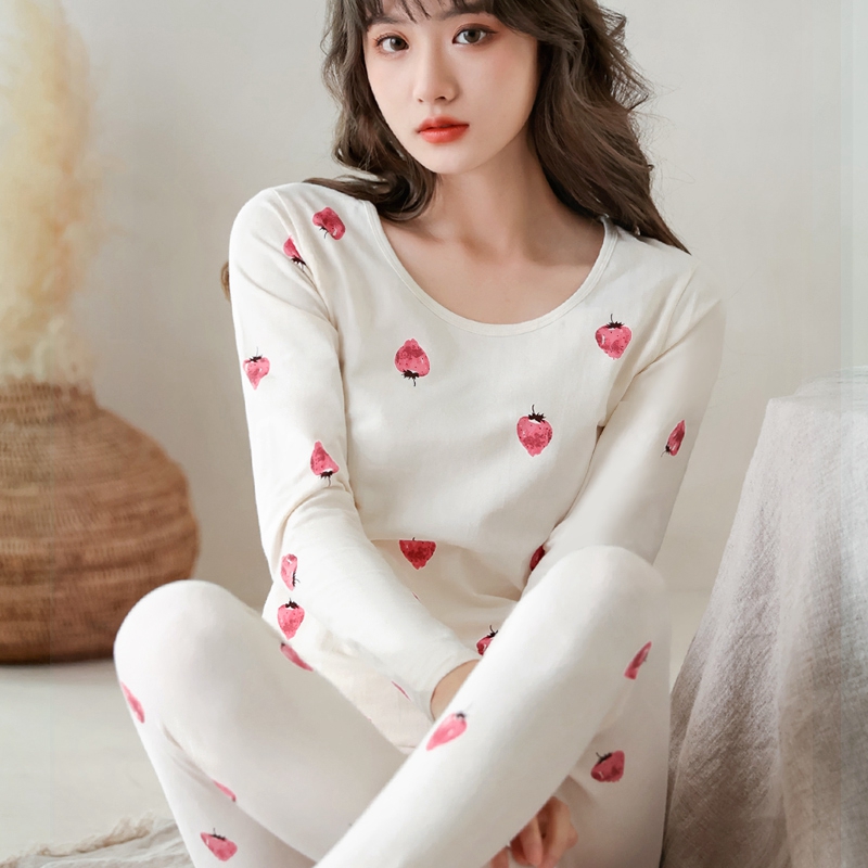 Ladies pure cotton heating underwear spring and autumn thin section inner wear bottoming cotton sweater students winter autumn clothes sanitary pants