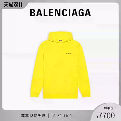 BALENCIAGA Paris Family 21 autumn new men drawstring design comfortable casual hoodie sweater