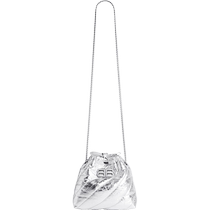 BALENCIAGA Balenciaga 24 summer new product CRUSH metallic texture quilted extra small tote bag