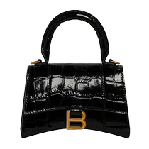 BALENCIAGA HOURGLASS womens crocodile pattern mini hourglass bag