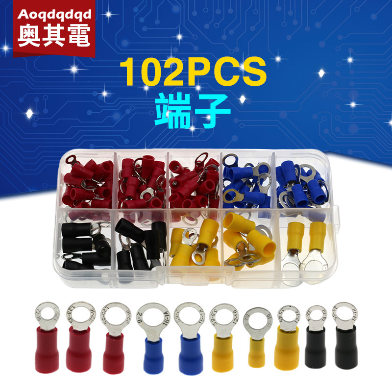 102PCS 10 specifications wiring terminals RV1 25 2 3 5 5 5 5 pre-insulated terminal boxed