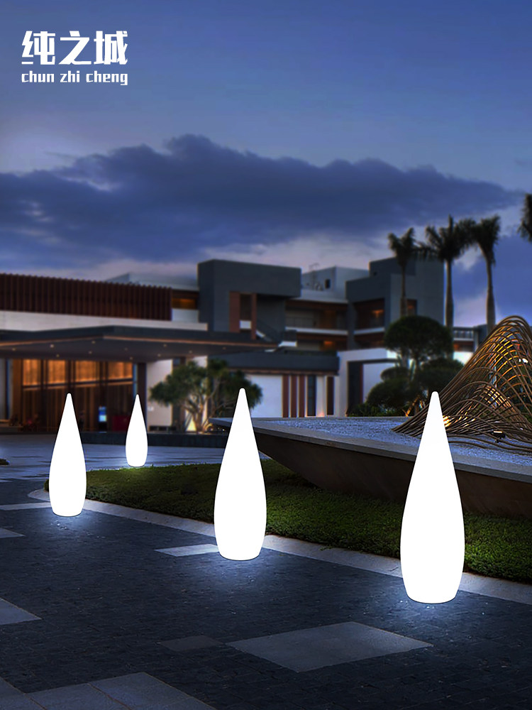 Solar lights Outdoor garden lights Waterproof villa garden Home lawn wireless street lights Outdoor luminous water drop lights